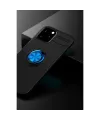 Apple İphone 12 Kılıf Range Yüzüklü Silikon - Siyah-mavi