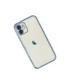 Apple İphone 12 Kılıf Razer Lensli Silikon - Lacivert