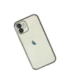 Apple İphone 12 Kılıf Razer Lensli Silikon - Siyah