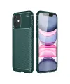 Apple İphone 12 Mini Kılıf Auto Focus Karbon Kapak - Yeşil