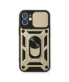 Apple İphone 12 Mini Kılıf Pars Lens Yüzüklü Silikon - Gold