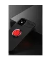 Apple İphone 12 Mini Kılıf Range Yüzüklü Silikon - Siyah-kırmızı