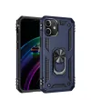 Apple İphone 12 Mini Kılıf Sofya Yüzüklü Silikon Kapak - Lacivert