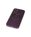Apple İphone 12 Pro Kılıf Jack Magneticsafe Lens Silikon - Mürdüm