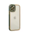 Apple İphone 12 Pro Kılıf Liva Lens Silikon - Yeşil
