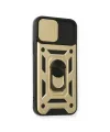 Apple İphone 12 Pro Kılıf Pars Lens Yüzüklü Silikon - Gold