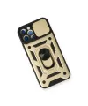 Apple İphone 12 Pro Kılıf Pars Lens Yüzüklü Silikon - Gold