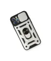 Apple İphone 12 Pro Kılıf Pars Lens Yüzüklü Silikon - Gümüş
