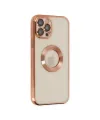 Apple iPhone 12 Pro Kılıf Slot Silikon - Rose Gold
