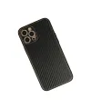 Apple İphone 12 Pro Max Kılıf Coco Karbon Silikon - Siyah