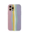 Apple İphone 12 Pro Max Kılıf Ebruli Lansman Silikon - Pembe-lila