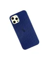 Apple İphone 12 Pro Max Kılıf Karbon Pp Silikon - Mavi