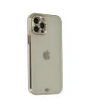 Apple İphone 12 Pro Max Kılıf Liva Taşlı Silikon - Beyaz