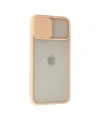 Apple İphone 12 Pro Max Kılıf Palm Buzlu Kamera Sürgülü Silikon - Pembe