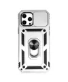 Apple İphone 12 Pro Max Kılıf Pars Lens Yüzüklü Silikon - Gümüş