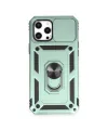 Apple iPhone 12 Pro Max Kılıf Pars Lens Yüzüklü Silikon - Yeşil