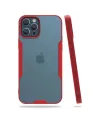 Apple İphone 12 Pro Max Kılıf Platin Silikon - Kırmızı