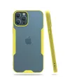 Apple İphone 12 Pro Max Kılıf Platin Silikon - Sarı