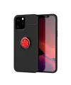 Apple İphone 12 Pro Max Kılıf Range Yüzüklü Silikon - Siyah-kırmızı