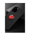 Apple İphone 12 Pro Max Kılıf Range Yüzüklü Silikon - Siyah-kırmızı