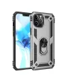 Apple İphone 12 Pro Max Kılıf Sofya Yüzüklü Silikon Kapak - Gümüş