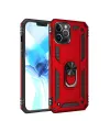 Apple İphone 12 Pro Max Kılıf Sofya Yüzüklü Silikon Kapak - Kırmızı