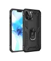 Apple iPhone 12 Pro Max Kılıf Sofya Yüzüklü Silikon Kapak - Siyah