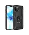 Apple İphone 12 Pro Max Kılıf Sofya Yüzüklü Silikon Kapak - Siyah