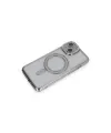 Apple İphone 13 Kılıf Joke Simli Magneticsafe Kılıf - Gümüş