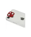 Apple iPhone 13 Pers Alüminyum Kamera Lens - Kırmızı