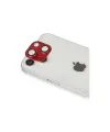 Apple İphone 13 Pers Alüminyum Kamera Lens - Kırmızı