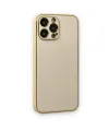 Apple İphone 13 Pro Kılıf Coco Deri Silikon Kapak - Gold