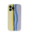 Apple İphone 13 Pro Kılıf Ebruli Lansman Silikon - Sarı-lila