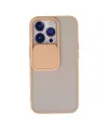 Apple İphone 13 Pro Kılıf Palm Buzlu Kamera Sürgülü Silikon - Pembe