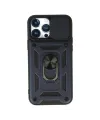 Apple İphone 13 Pro Kılıf Pars Lens Yüzüklü Silikon - Lacivert