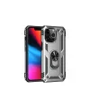 Apple İphone 13 Pro Kılıf Sofya Yüzüklü Silikon Kapak - Gümüş