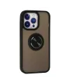 Apple İphone 13 Pro Max Kılıf Montreal Yüzüklü Silikon Kapak - Siyah