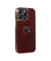 Apple İphone 13 Pro Max Kılıf Snake Kapak - Bordo