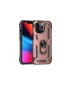 Apple iPhone 13 Pro Max Kılıf Sofya Yüzüklü Silikon Kapak - Rose