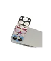 Apple iPhone 13 Pro Max Rainbow Kamera Lens Koruma Cam - Mor