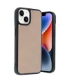 Apple İphone 14 Kılıf Aras Deri Kapak - Pudra