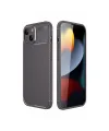 Apple İphone 14 Kılıf Auto Focus Karbon Kapak - Gri