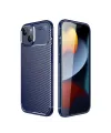 Apple İphone 14 Kılıf Auto Focus Karbon Kapak - Lacivert