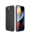 Apple İphone 14 Kılıf Auto Focus Karbon Kapak - Siyah