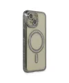 Apple İphone 14 Kılıf Joke Simli Magneticsafe Kılıf - Gri