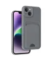 Apple İphone 14 Kılıf Kelvin Kartvizitli Silikon - Gri