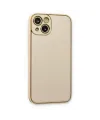 Apple İphone 14 Plus Kılıf Coco Deri Silikon Kapak - Gold