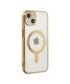 Apple İphone 14 Plus Kılıf Magneticsafe Lazer Silikon - Gold