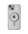 Apple İphone 14 Plus Kılıf Magneticsafe Lazer Silikon - Gümüş
