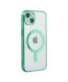 Apple İphone 14 Plus Kılıf Magneticsafe Lazer Silikon - Haki Yeşil